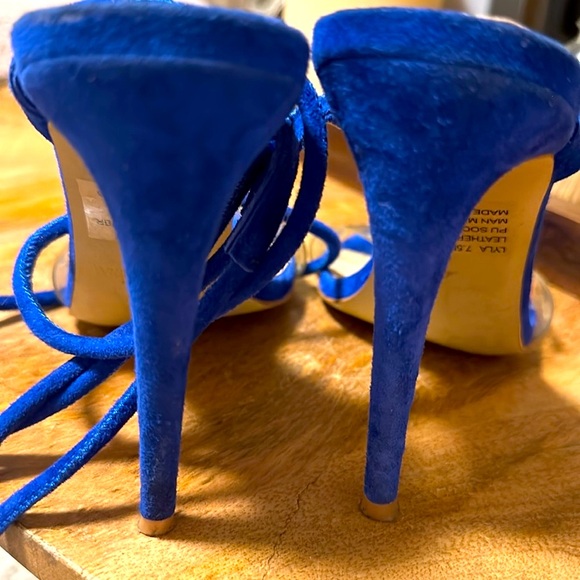 Steve Madden blue suede toe up heels - Picture 5 of 7
